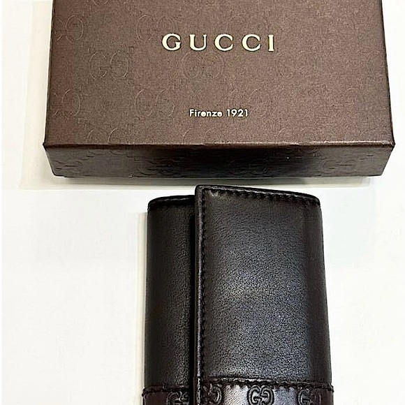 Gucci Brown 6-Key Ring Case - Picture 1 of 9